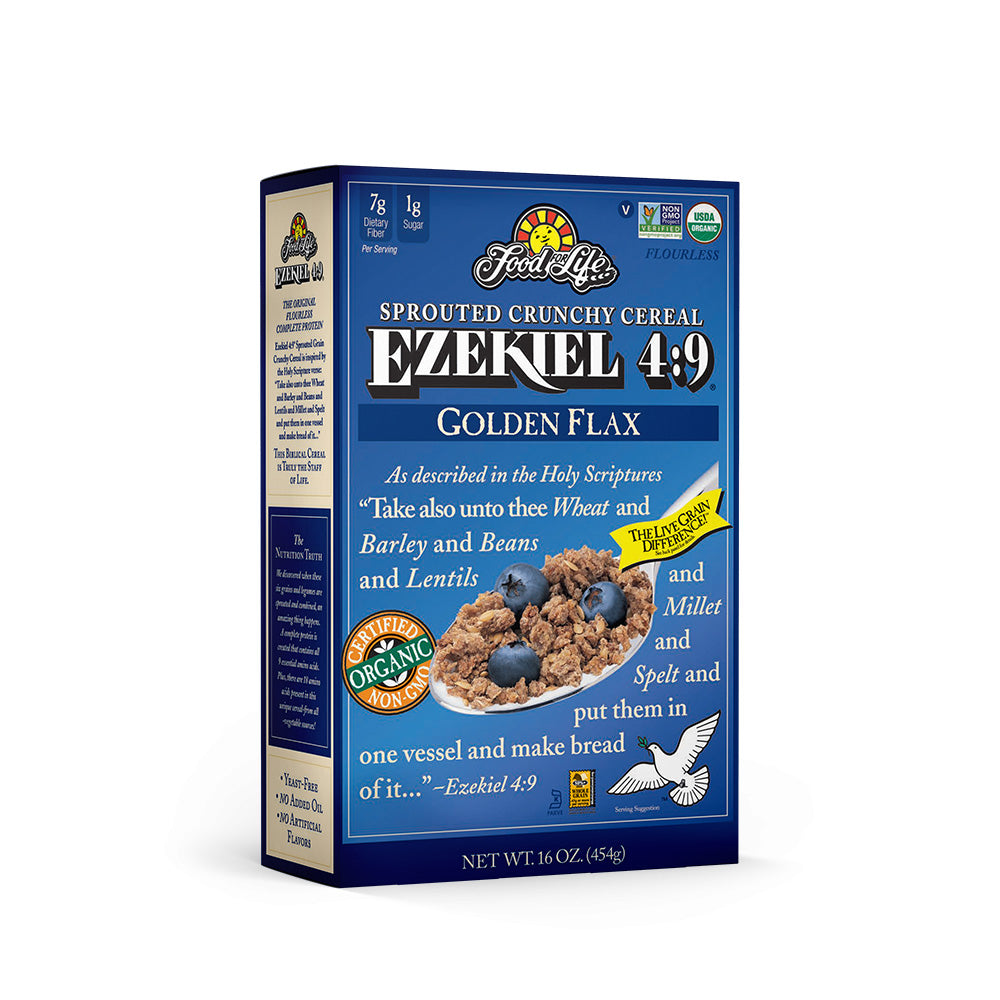 Ezekiel Sprouted Whole Grain Cereal Golden Flax 454g Organic