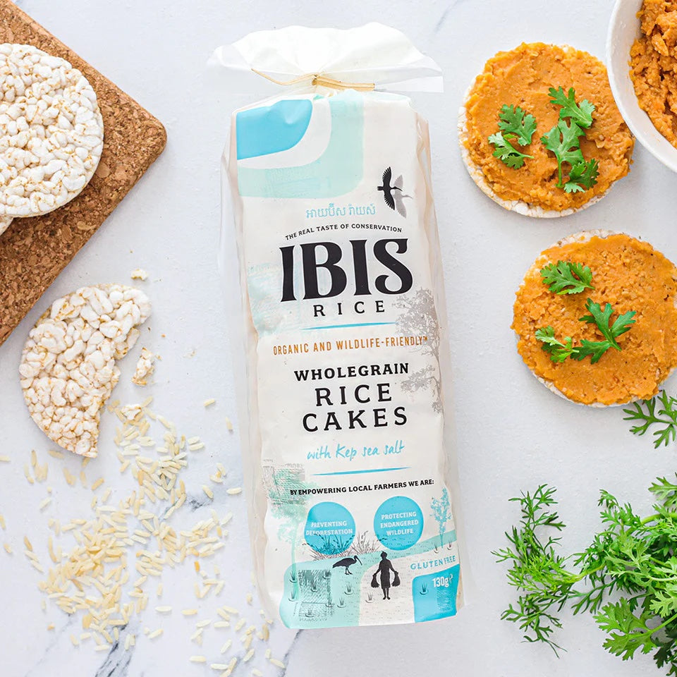 IBIS Wholegrain Rice Cake Sea Salt 130g Organic