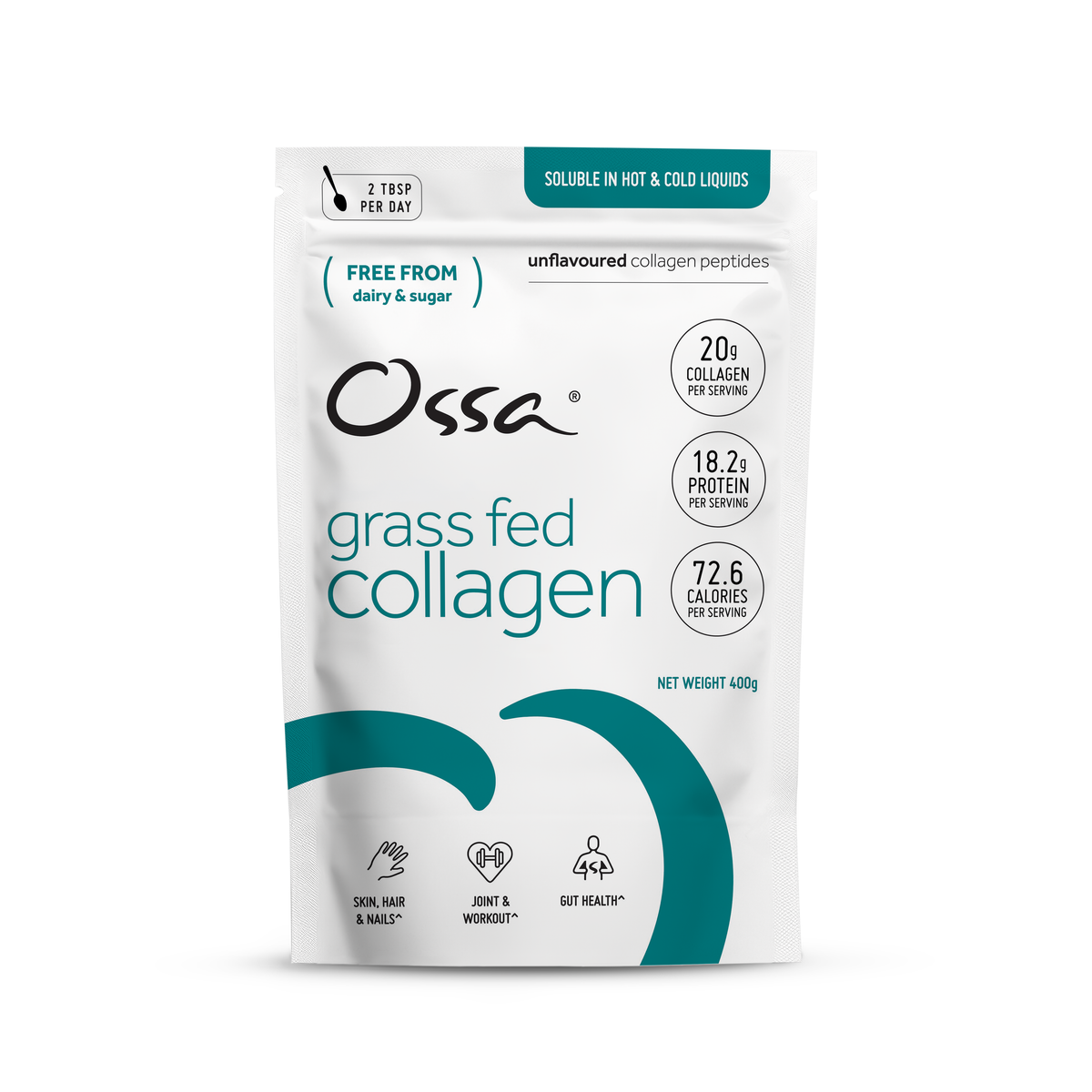 Ossa Grass Fed Collagen Peptides 400g