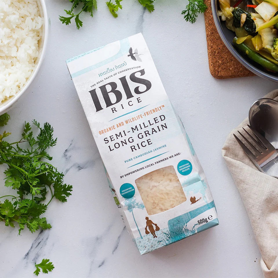 IBIS Semi-Milled Long Grain Jasmine Rice 500g Organic