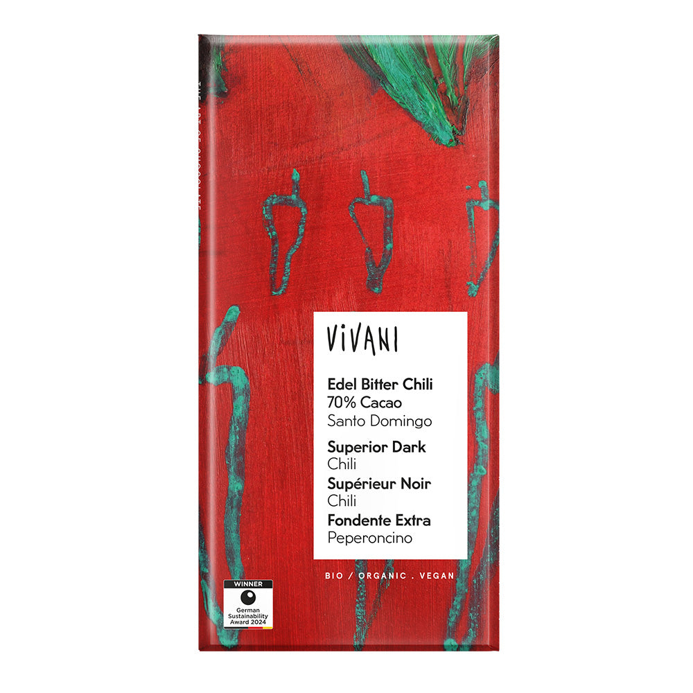 Vivani Superior Dark with Chilli 80g Organic