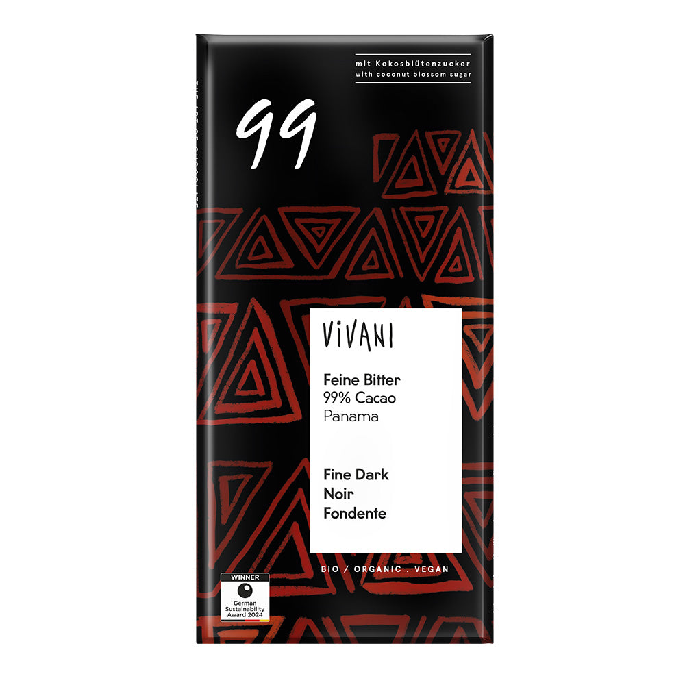Vivani Fine Dark 99% Cocoa 80g Organic