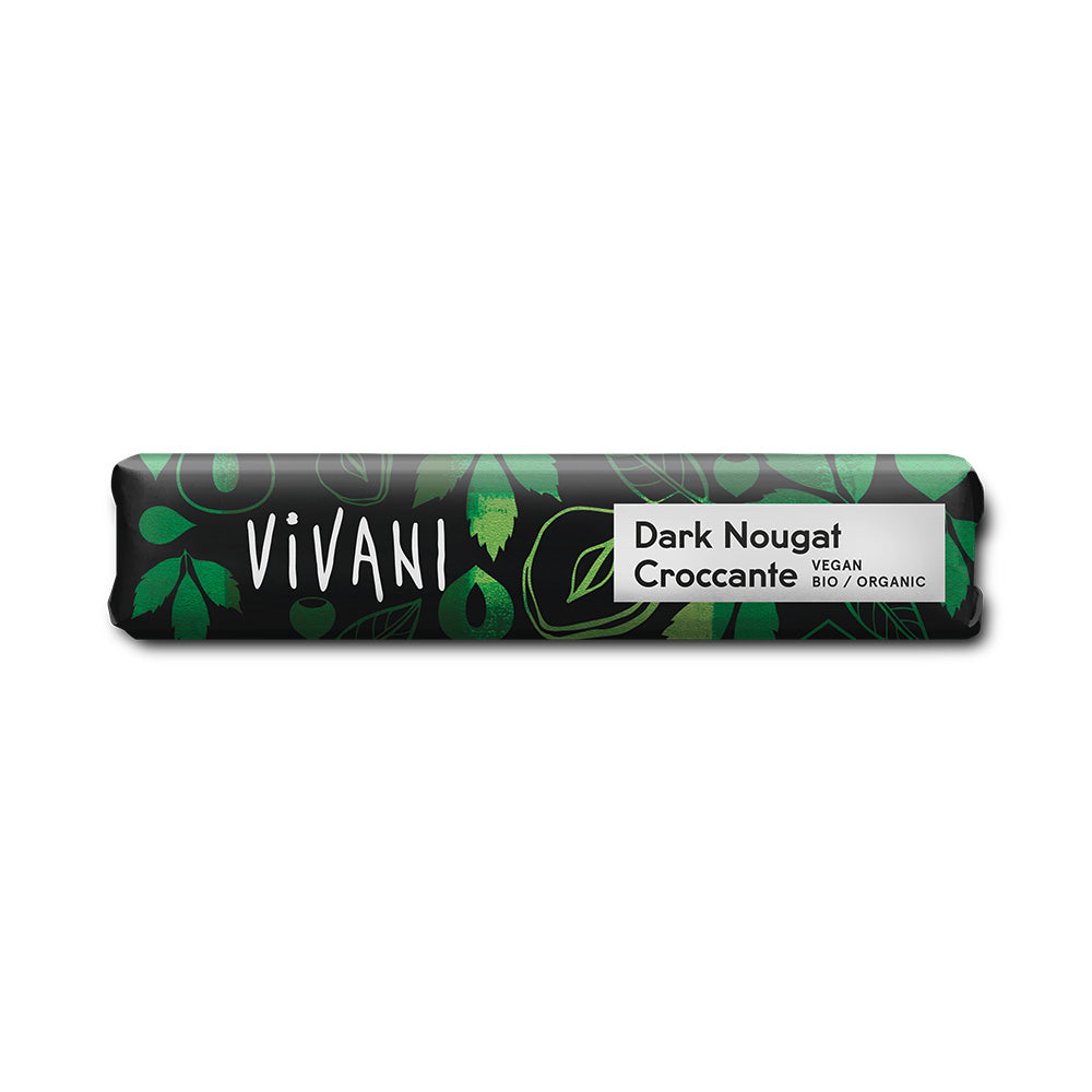 Vivani Dark Nougat Croccante 35g Chocolate Bar Organic