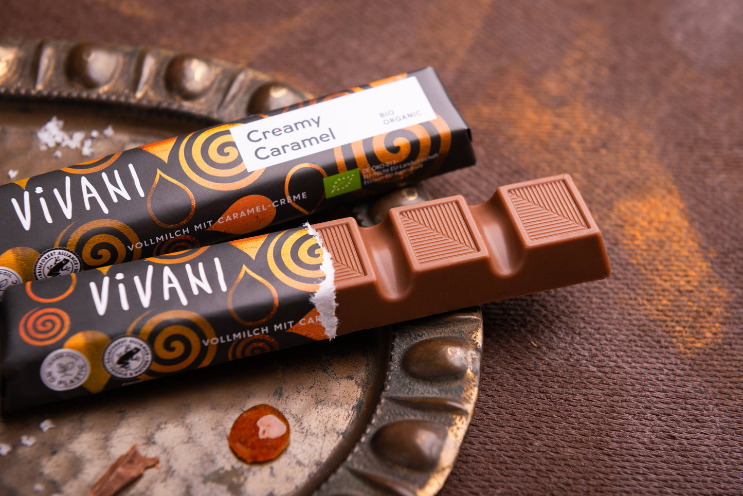 Vivani Creamy Caramel 40g Chocolate Bar Organic