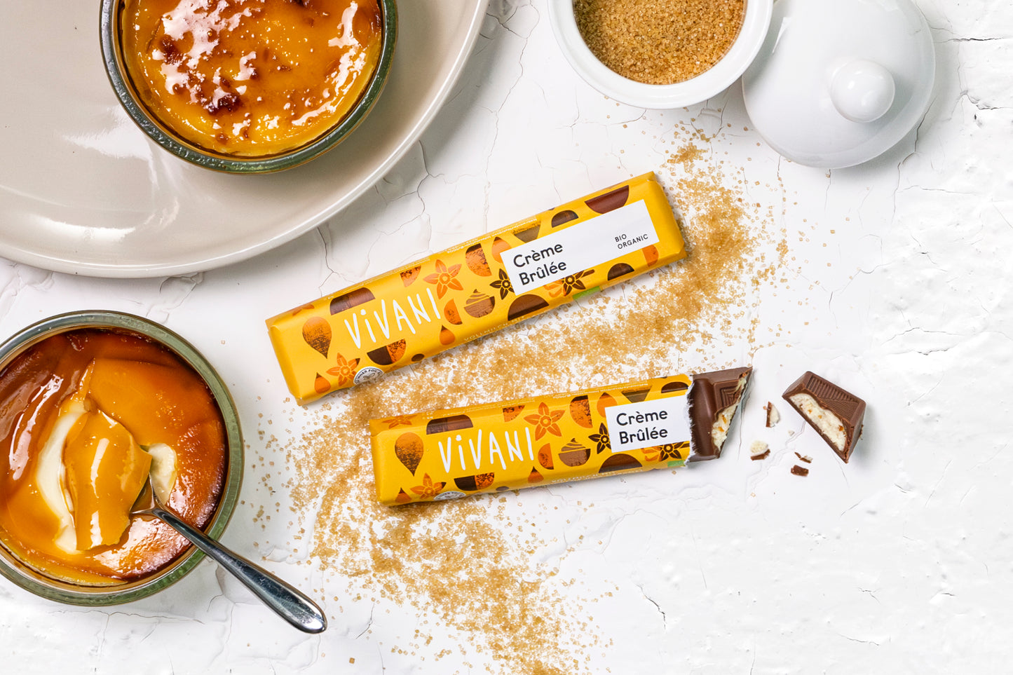 Vivani Creme  Brûlée Chocolate Bar 40g Organic
