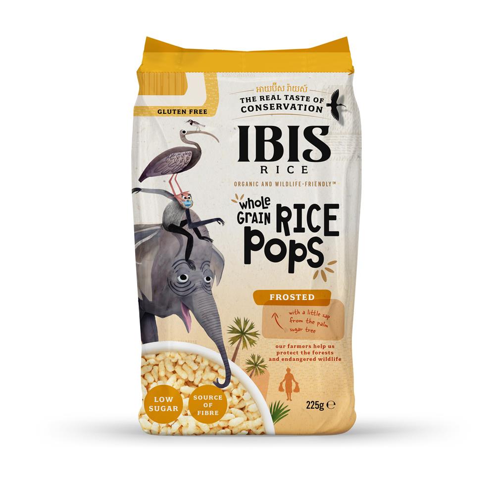 IBIS Wholegrain Rice Pops Frosted 225g Organic