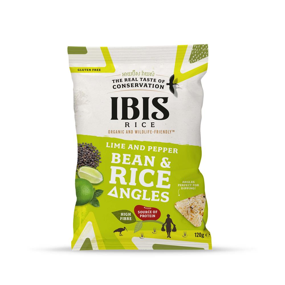 IBIS Bean & Rice Angles Lime and Pepper 120g Organic