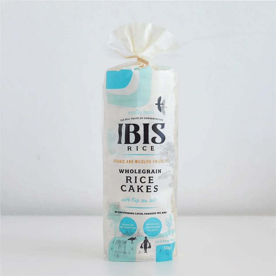 IBIS Wholegrain Rice Cake Sea Salt 130g Organic