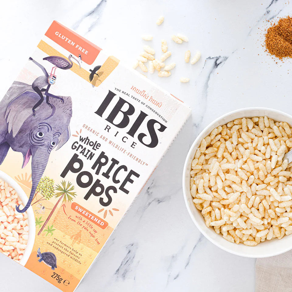 IBIS Wholegrain Rice Pops Sweetened 275g Organic