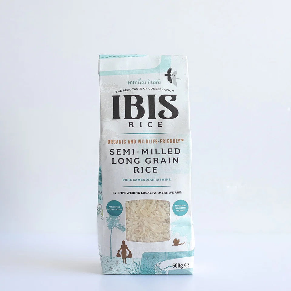 IBIS Semi-Milled Long Grain Jasmine Rice 500g Organic