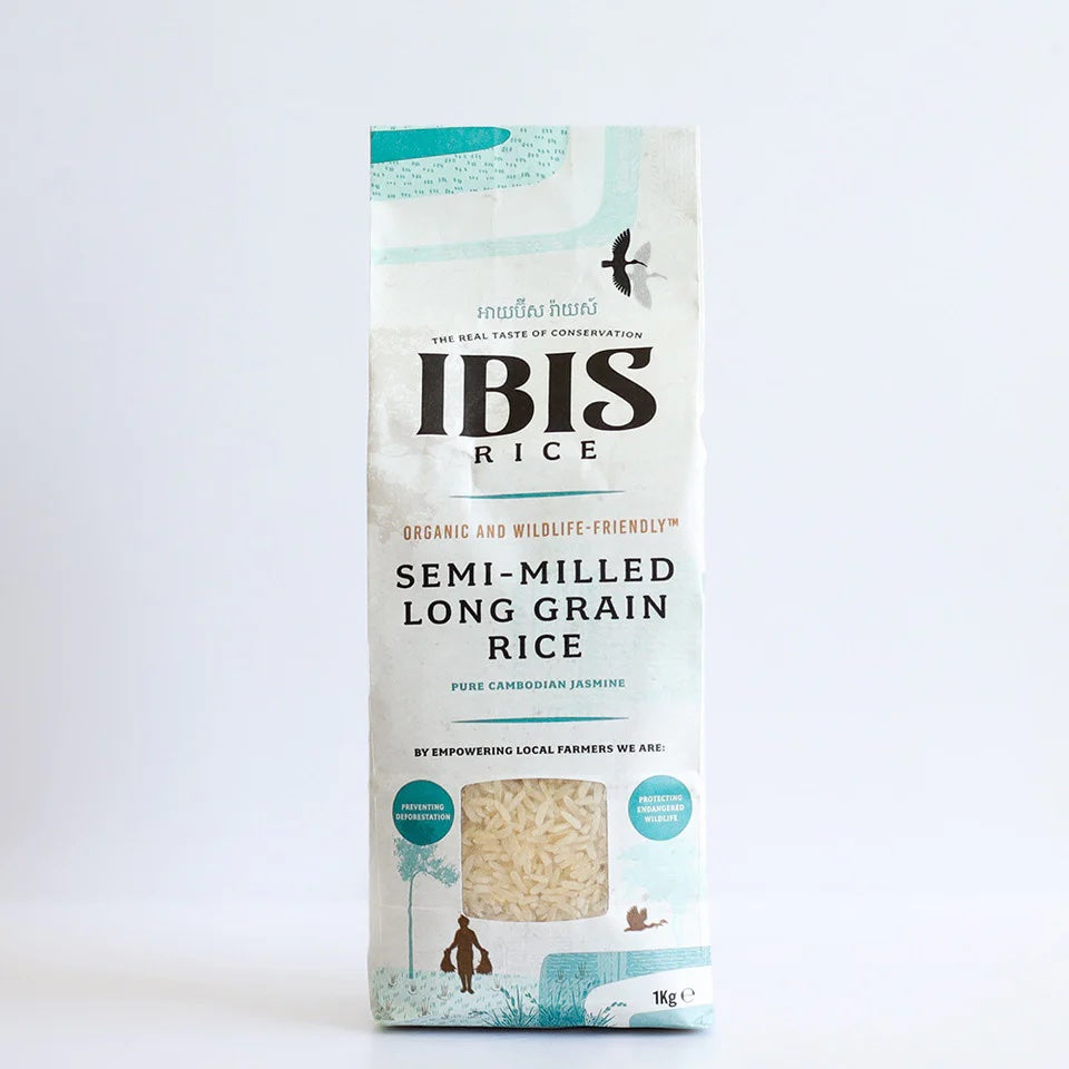 IBIS Semi-Milled Long Grain Jasmine Rice 1kg Organic