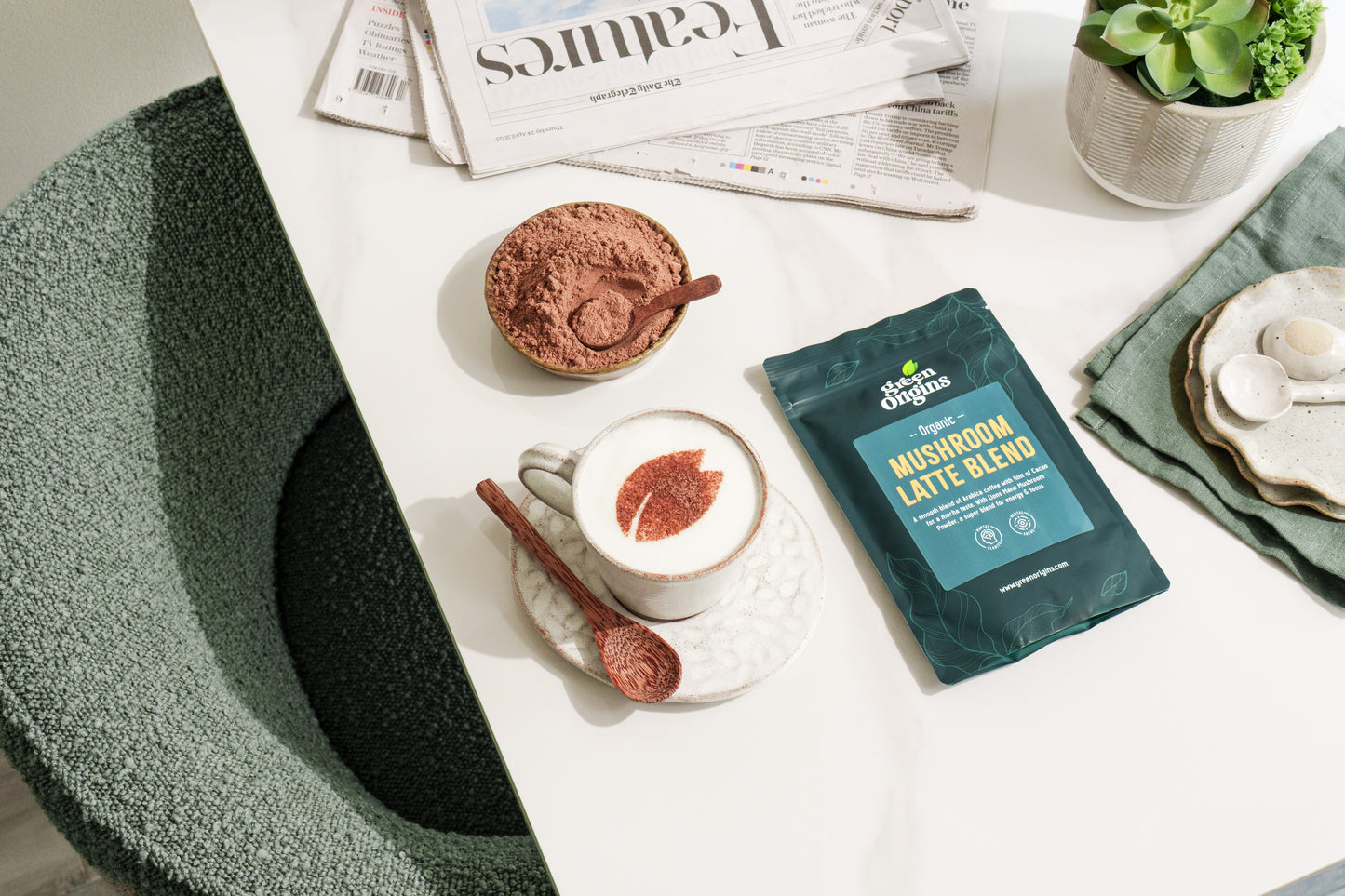 Green Origins Mushroom Latte 100g Organic Vegan