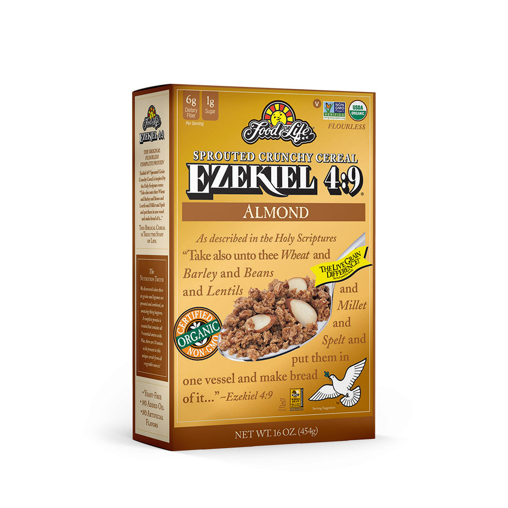 Ezekiel Sprouted Whole Grain Cereal Almond 454g Organic