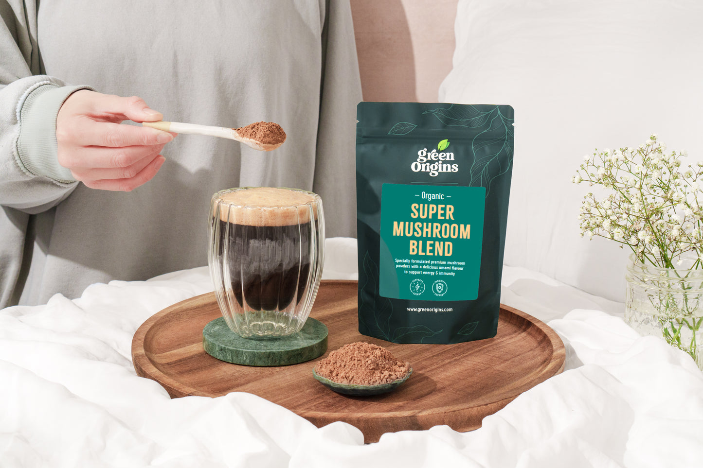 Green Origins 7 Super Mushroom Blend 100g Organic