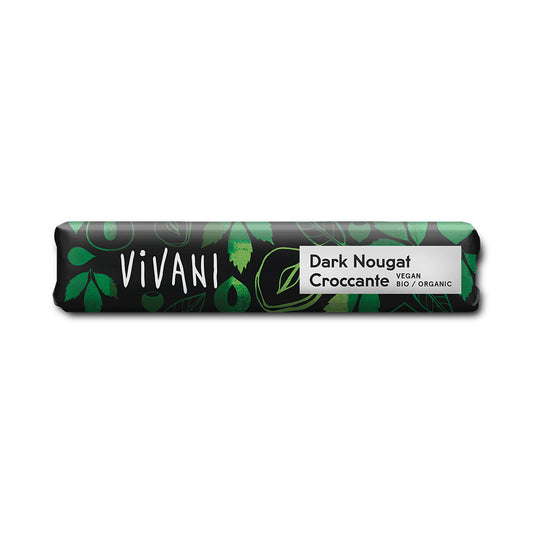 Vivani Dark Nougat Croccante 35g Chocolate Bar Organic