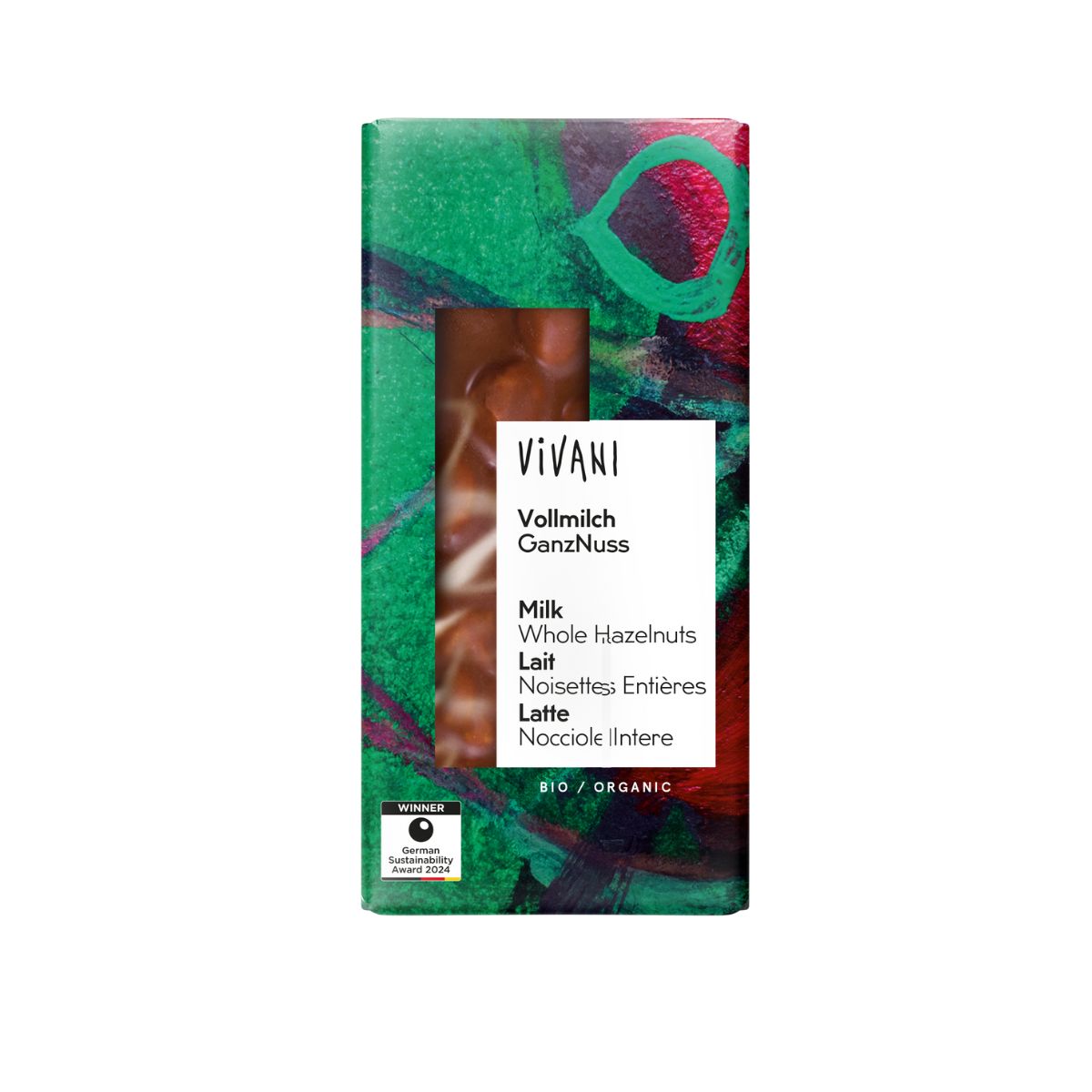 Vivani Milk Whole Hazelnut 100g Organic